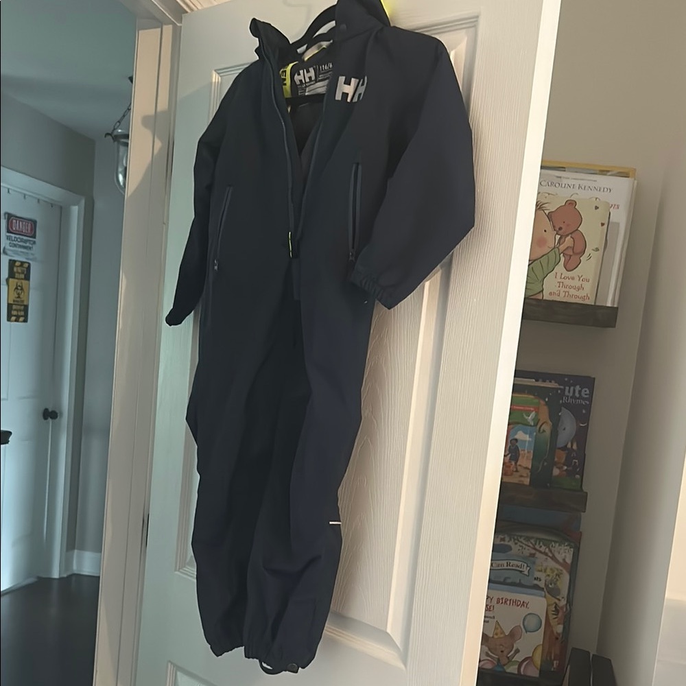 Helly Hansen Kids Navy Waterproof One-Piece snowsuit size 6
